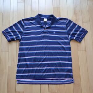 Brooks Brothers Performance Striped Polo Shirt Blue L